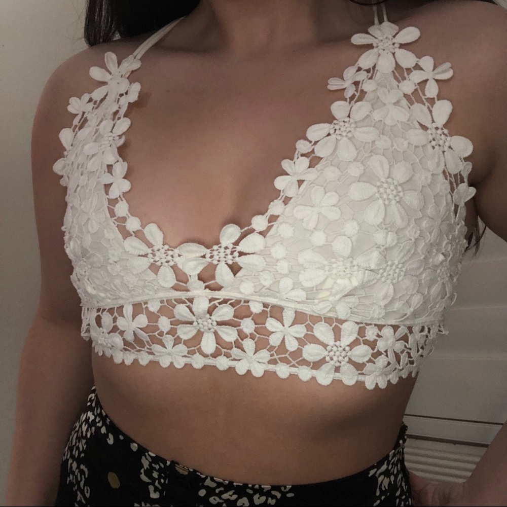 Crochet Lace Daisy Bralette🌼